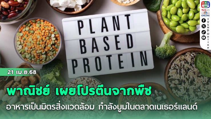 พาณิชย์ เผยโปรตีนจากพืช อาหารเป็นมิตรสิ่งแวดล้อม กำลังบูมในตลาดเนเธอร์แลนด์