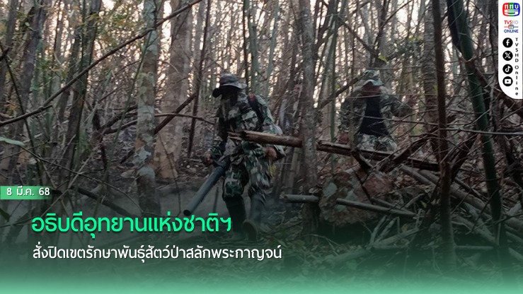 อธิบดีอุทยานแห่งชาติฯ สั่งปิดเขตรักษาพันธุ์สัตว์ป่าสลักพระกาญจน์ ห้ามเข้าไปเก็บหาของป่าทุกกรณีเพื่อฟื้นฟูพื้นที่ป่าอย่างไม่มีกำหนด