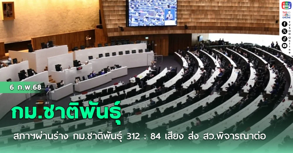 สภาฯผ่านร่าง กม.ชาติพันธุ์ 312 : 84 เสียง ส่ง สว.พิจารณาต่อ