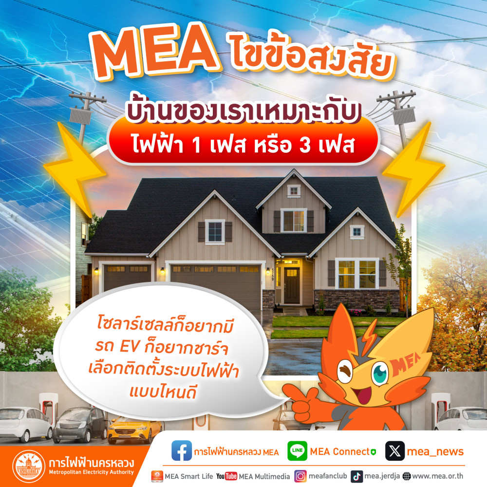 เลือกผิดชีวิตเปลี่ยน รู้ได้อย่างไรว่าบ้านของเราเหมาะกับไฟฟ้า 1 เฟส หรือ 3 เฟส