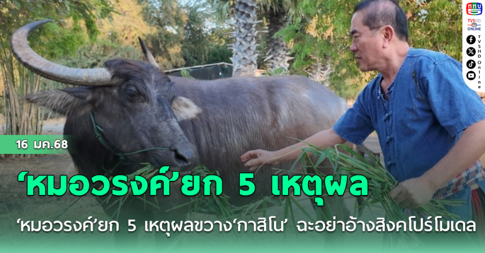 ‘หมอวรงค์’ยก 5 เหตุผลขวาง‘กาสิโน’ ฉะอย่าอ้างสิงคโปร์โมเดล