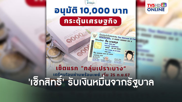 เปิดแล้ว 'เช็กสิทธิ์' รับเงินหมื่นจากรัฐบาล