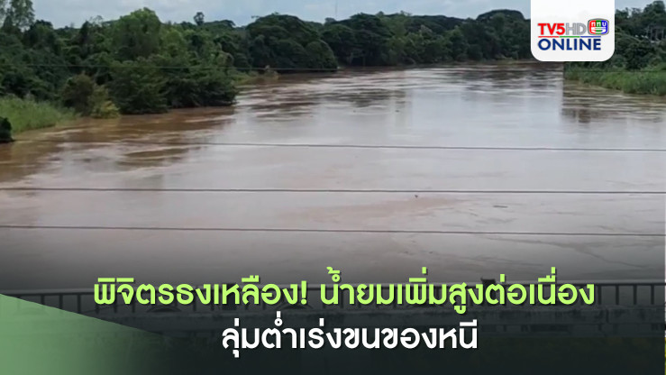 พิจิตรธงเหลือง! น้ำยมเพิ่มสูงต่อเนื่อง ลุ่มต่ำเร่งขนของหนี