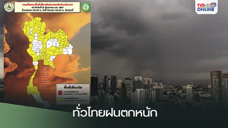 ทั่วไทยฝนตกหนัก