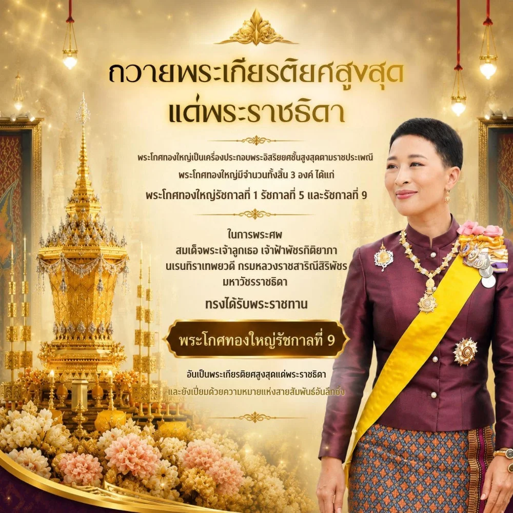 ถวายพระเกียรติยศสูงสุด แด่พระราชธิดา