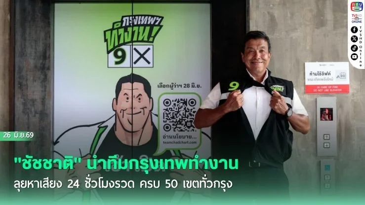 "ชัชชาติ" นําทีมกรุงเทพทํางาน ลุยหาเสียง 24 ชั่วโมงรวด ครบ 50 เขตทั่วกรุง