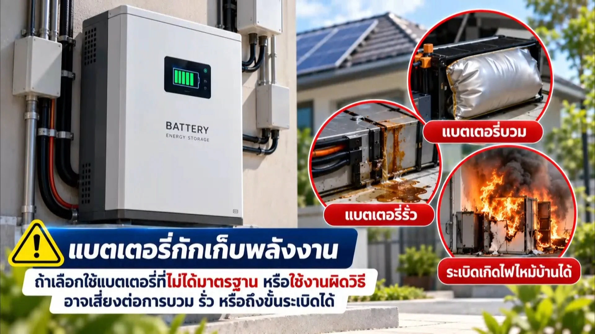 ราชกิจจา Digest ฉบับย่อย ฟังบ่อย เข้าใจรัฐ ตอน 108 : รู้ก่อนซื้อ! แบตเตอรี่โซลาร์เซลล์ต้องมีฉลากเตือนภัย ป้องกันบวม–ระเบิด