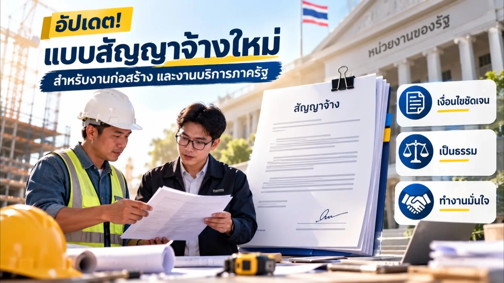 ราชกิจจา Digest ฉบับย่อย ฟังบ่อย เข้าใจรัฐ ตอน 109 : ผู้รับเหมา–ฟรีแลนซ์ต้องรู้! อัปเดตแบบสัญญาจ้างภาครัฐฉบับใหม่