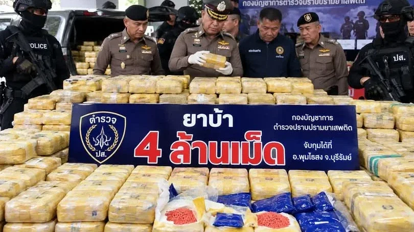 ปส. สกัดรถขนยาที่บุรีรัมย์ ยึดยาบ้า 4 ล้านเม็ด