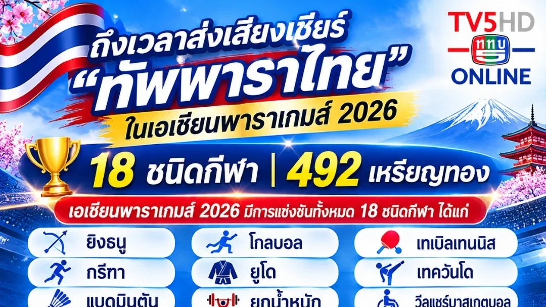 เชียร์ไทย! ทัพพารา 265 คน ลุยศึกเอเชียนพาราเกมส์