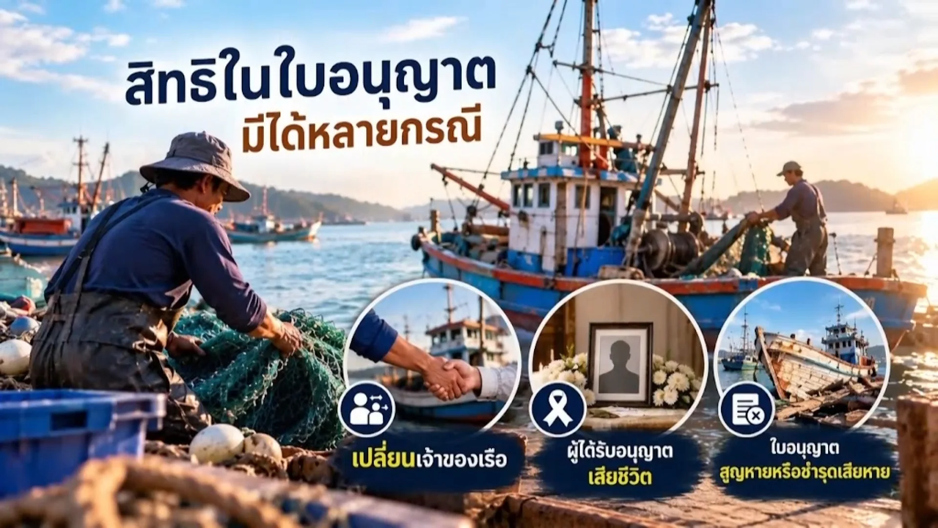 ราชกิจจา Digest ฉบับย่อย ฟังบ่อย เข้าใจรัฐ ตอน 118 : ใบอนุญาตประมงพื้นบ้าน โอนสิทธิและขอใบแทน ต้องทำอย่างไร?